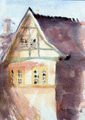 Aquarell "Nordgiebel Burg"