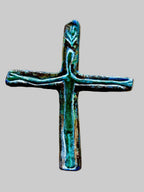 Keramik "Grünblaues Kreuz"