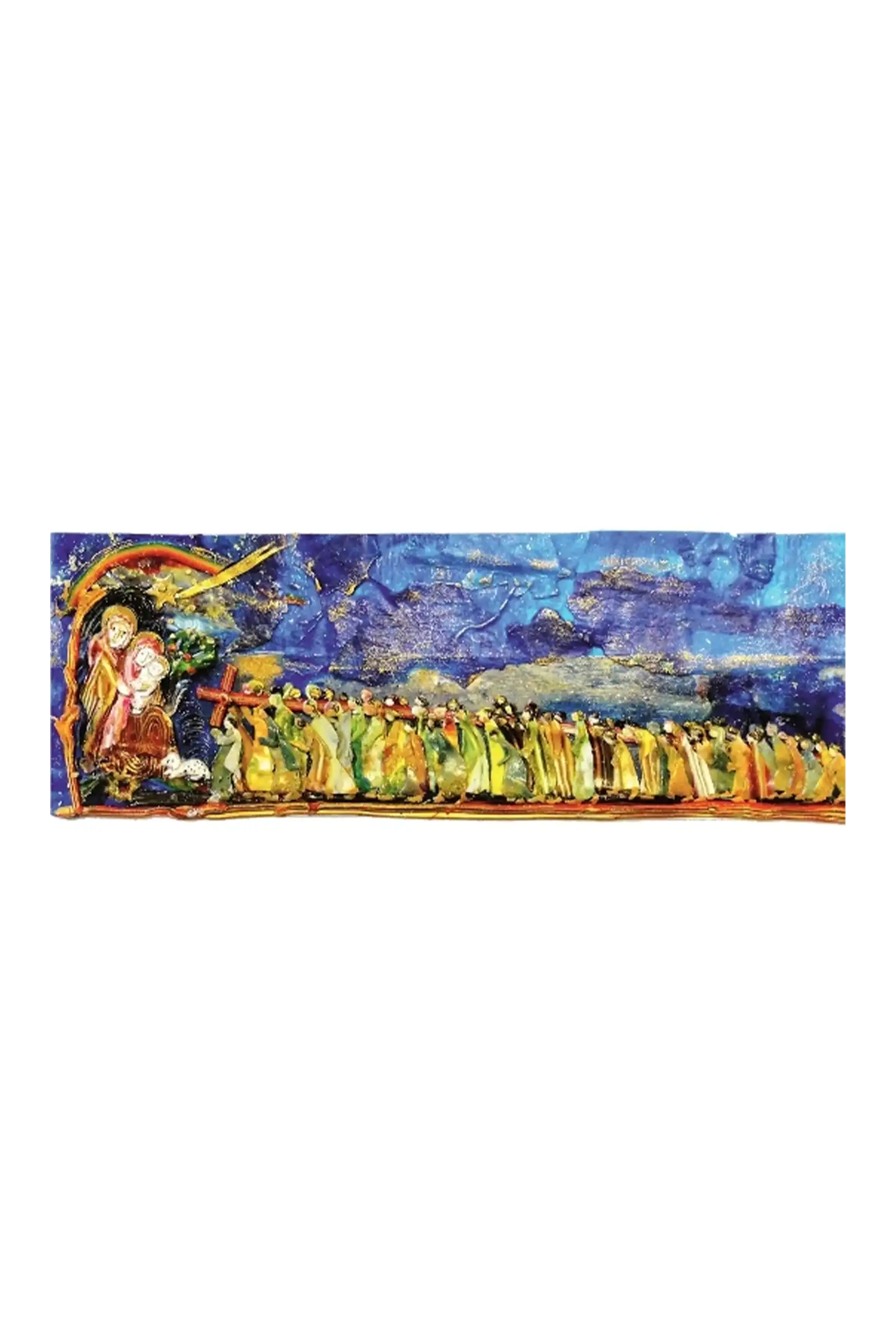 Weihnachtskarte „Krippe und Kreuz“