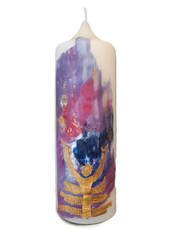 Kerze "aus der Tiefe" (8x25 cm)